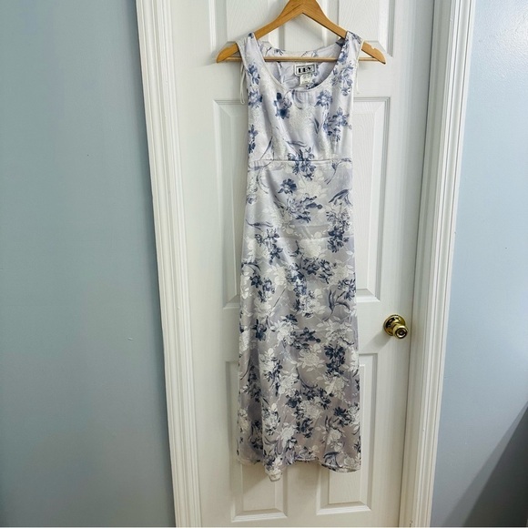 Vintage Whimsigoth Maxi Dress Dainty Fairy Floral 1990s Purple Casual Size Small - Picture 3 of 6